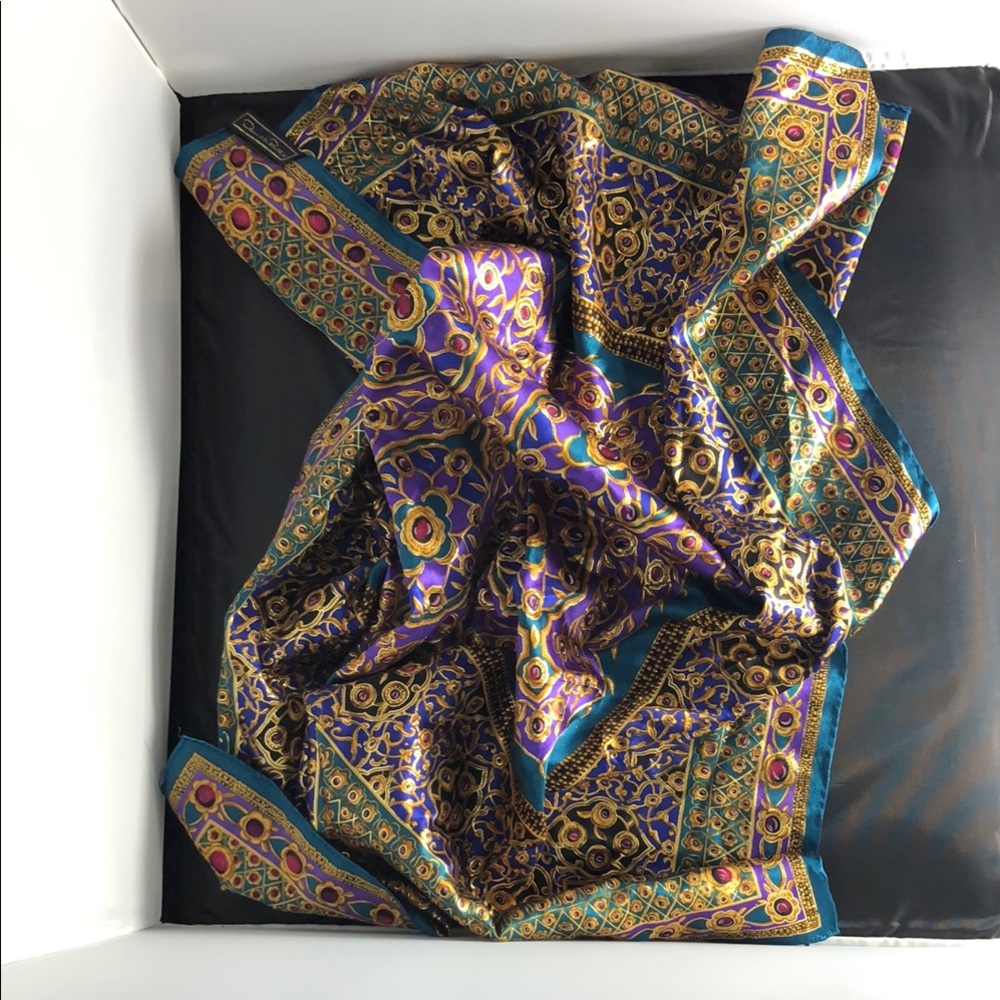 Silk Scarf with gold accents